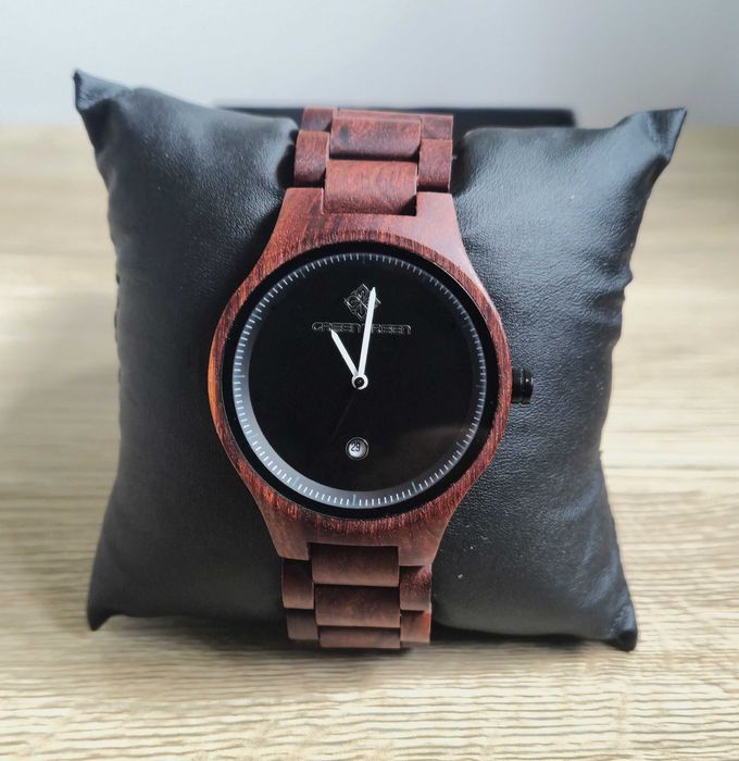 Drewniany stylowy zegarek GREEN TREEN | Stan idealny