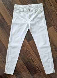 Spodnie rurki a'la jeansy Zara Basic białee r 38 (36)