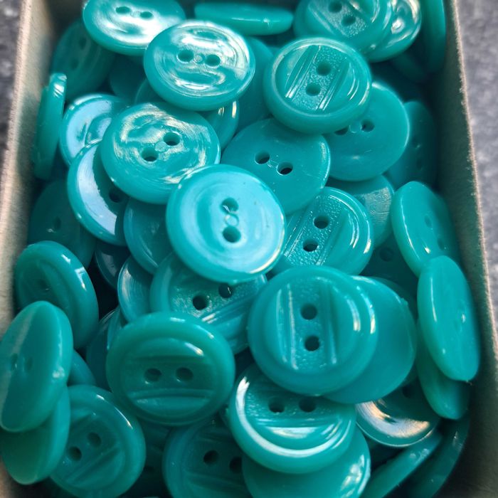 Guziki plastikowe turkus 160 szt