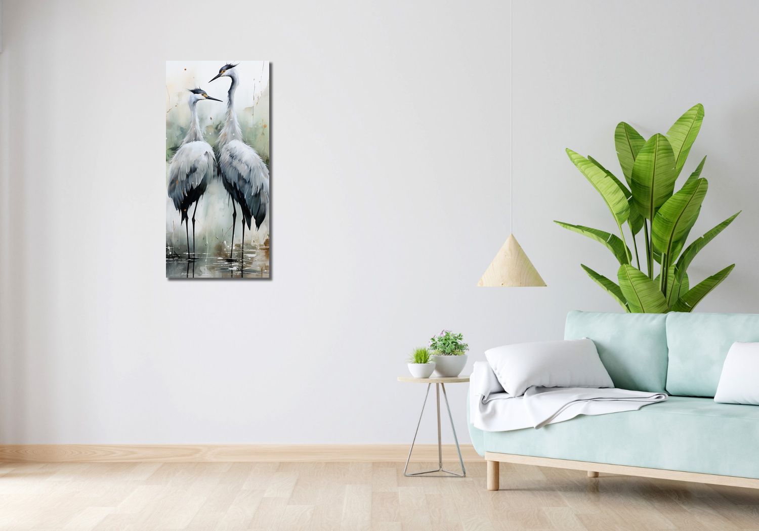 Obraz 40x90cm Tańczące Czaple