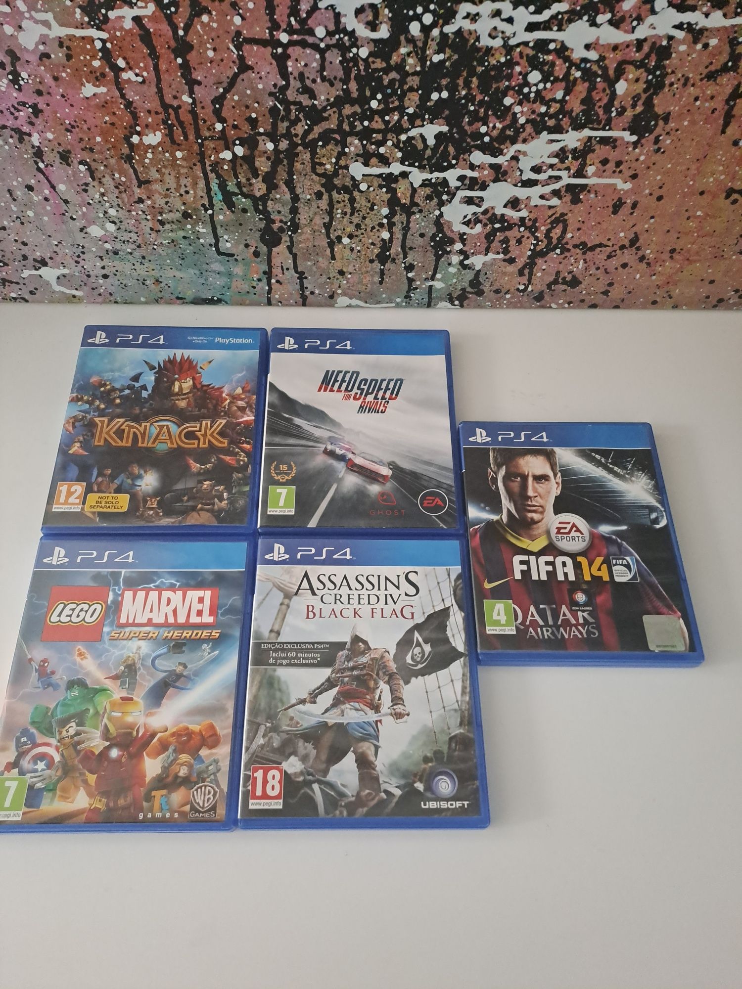 Ps 4 5 jogos  4 euros