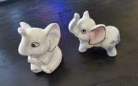 Dwie figurki porcelanowe słoń