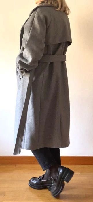 Casaco cinzento oversize
