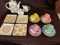 Serviço chá / pequeno almoço porcelana 4 pessoas Loja Gato Preto