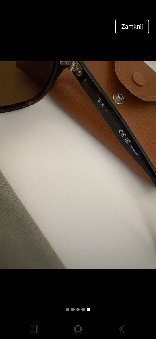 Okulary przeciwsłoneczne ray-ban erik brazowe z polaryzacja