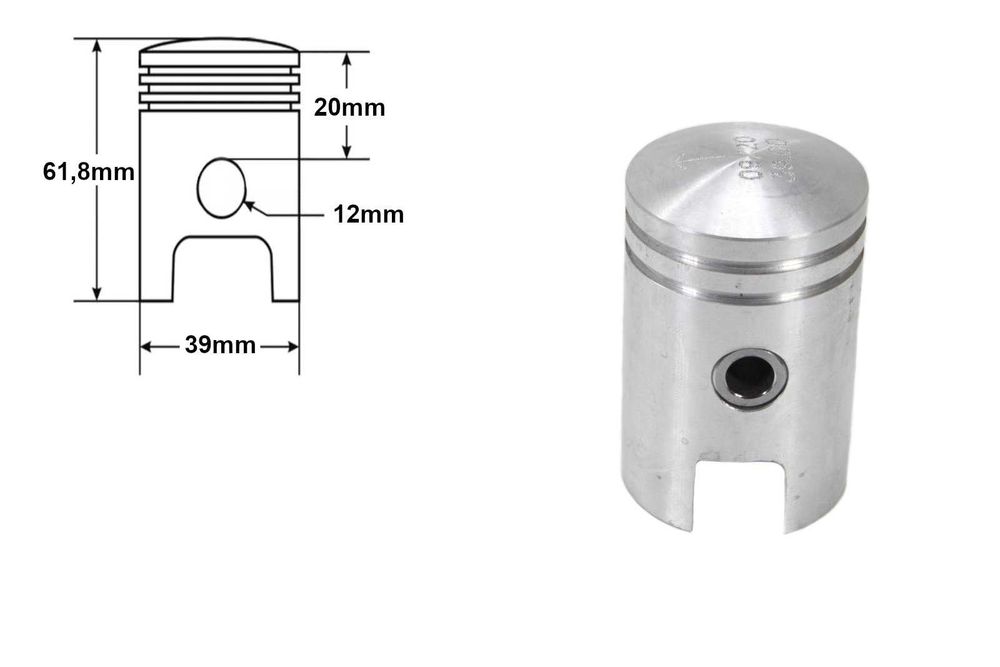 Simson sr1 sr2 kr50 tłok 39.00 mm DE