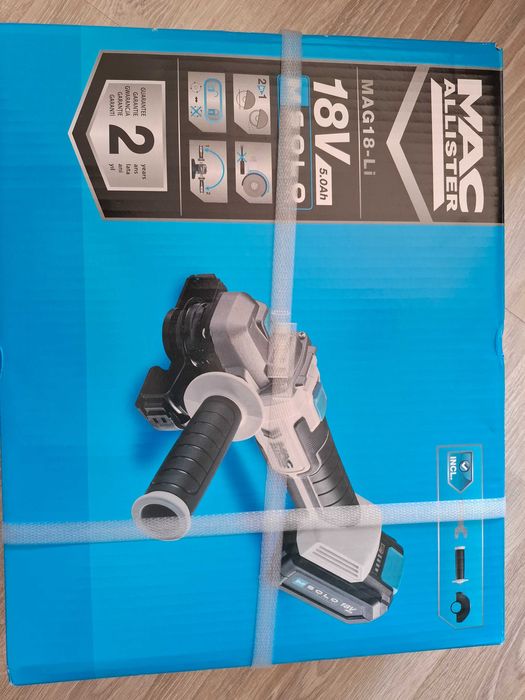 NOWA szlifierka MacAllister 18V 5.0Ah !! bateria  szybka ładowarka