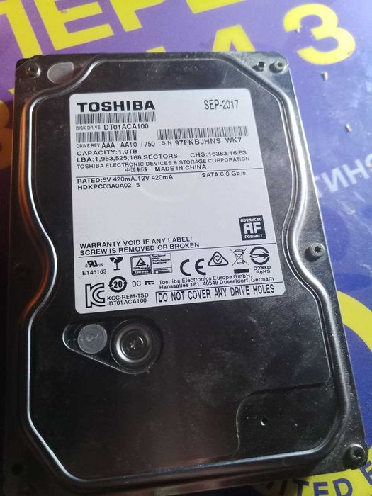 Жесткий диск Toshiba 1 tb