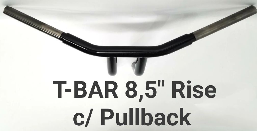 Guiador T-Bar, 8,5" rise p/ Harley Davidson