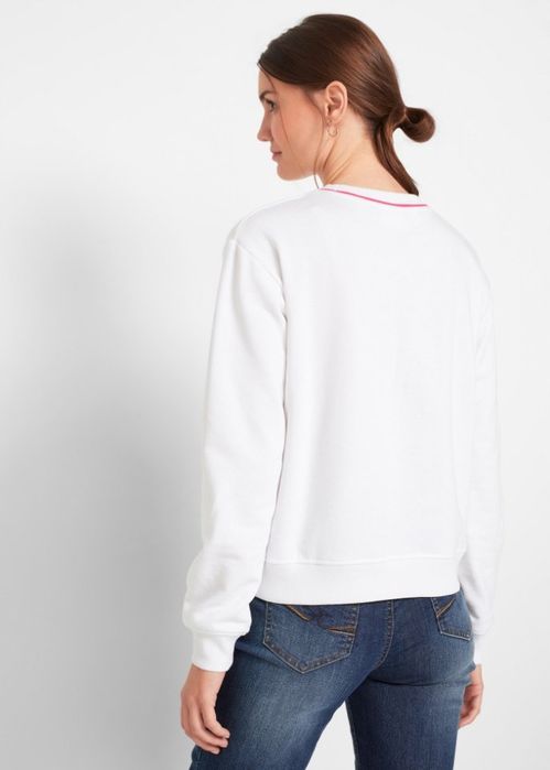 B.P.C bluza biała z różowymi wstawkami r.44/46