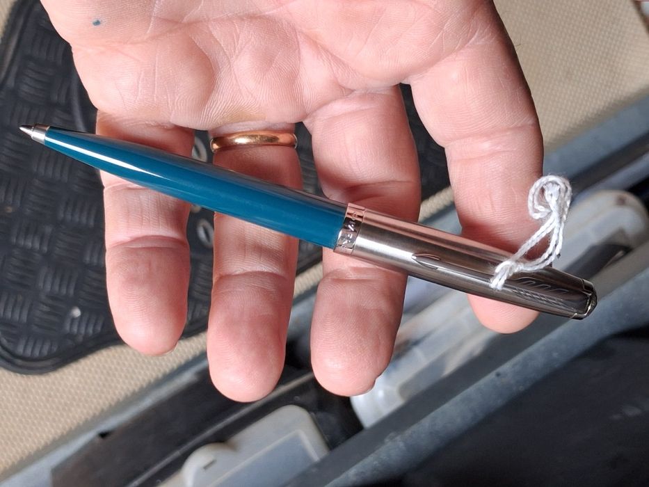 Caneta Ballpoint Parker 51 teal blue e aço