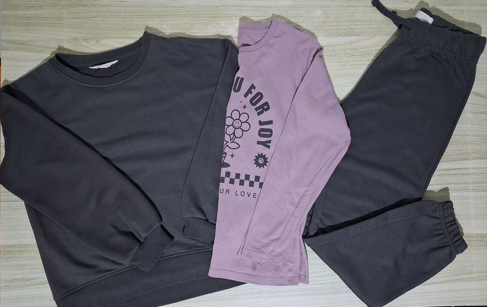 Conjunto menina cinza