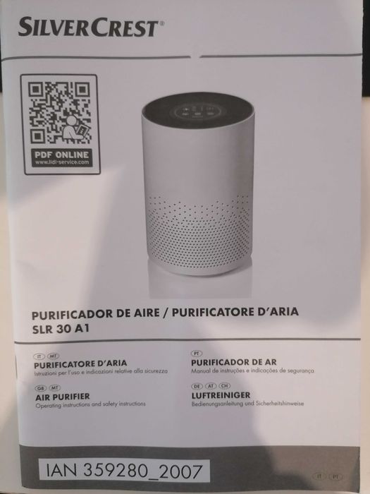 Purificador de ar + 3 filtos (como novo)