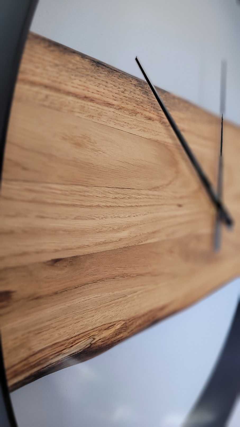 Dębowy zegar 60cm ścienny Loft, Industrial. Rękodzieło, Prezent