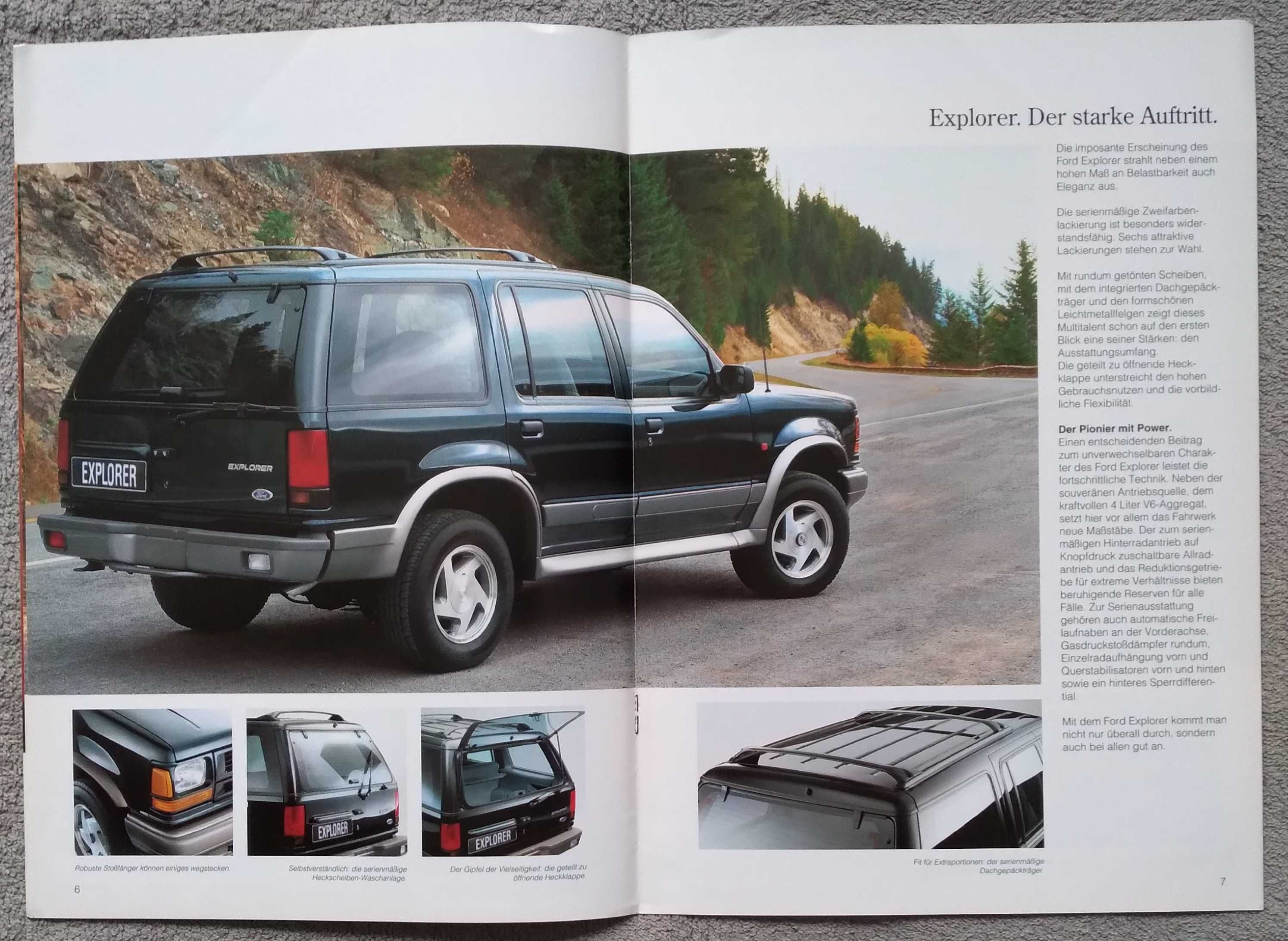 Prospekt Ford Explorer rok 1992