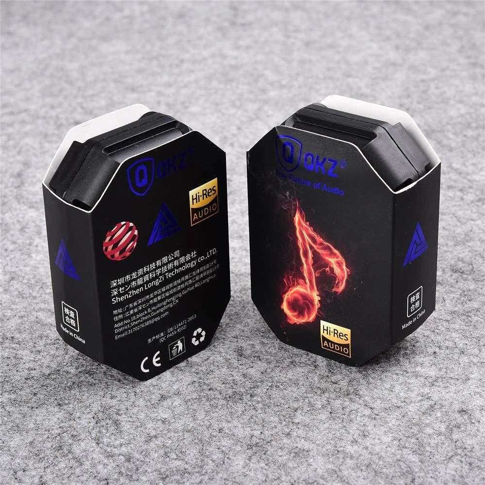 Słuchawki przewodowe sportowe QKZ Stereo Hi-Res mini Jack 3.5mm Czarne