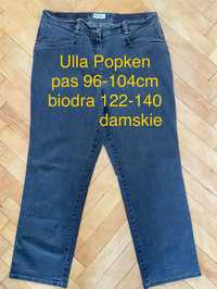 Ulla Popken rozm 46 48 4XL szare damskie spodnie jeasny dżinsy 3XL