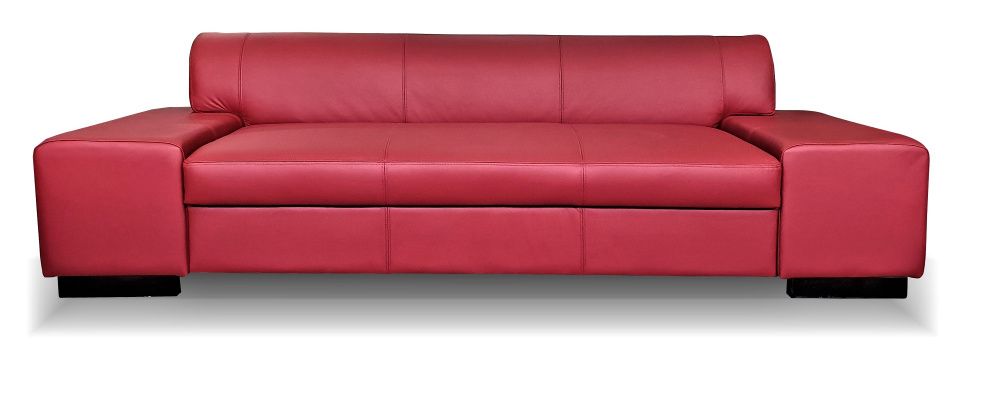 Sofa ze skóry 238cm, nowoczesna kanapa skórzana, zagłówki, DUŻY WYBÓR!