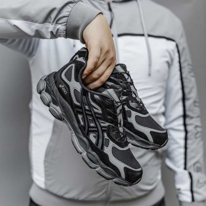 Кросівки зимові Asics Gel-NYC Termo Black/Grey premium