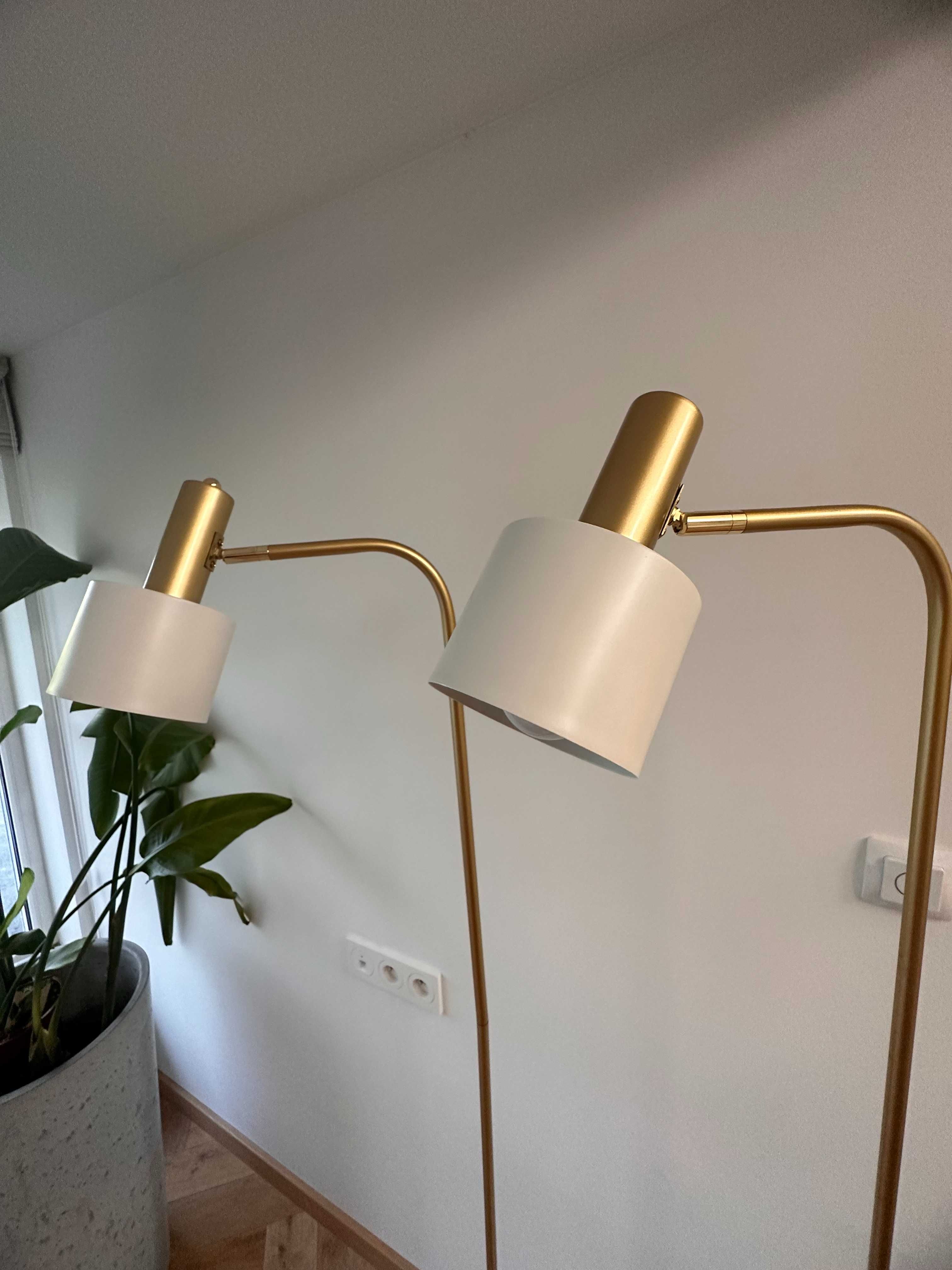 lampy stojące NOVA LUCE biało złote