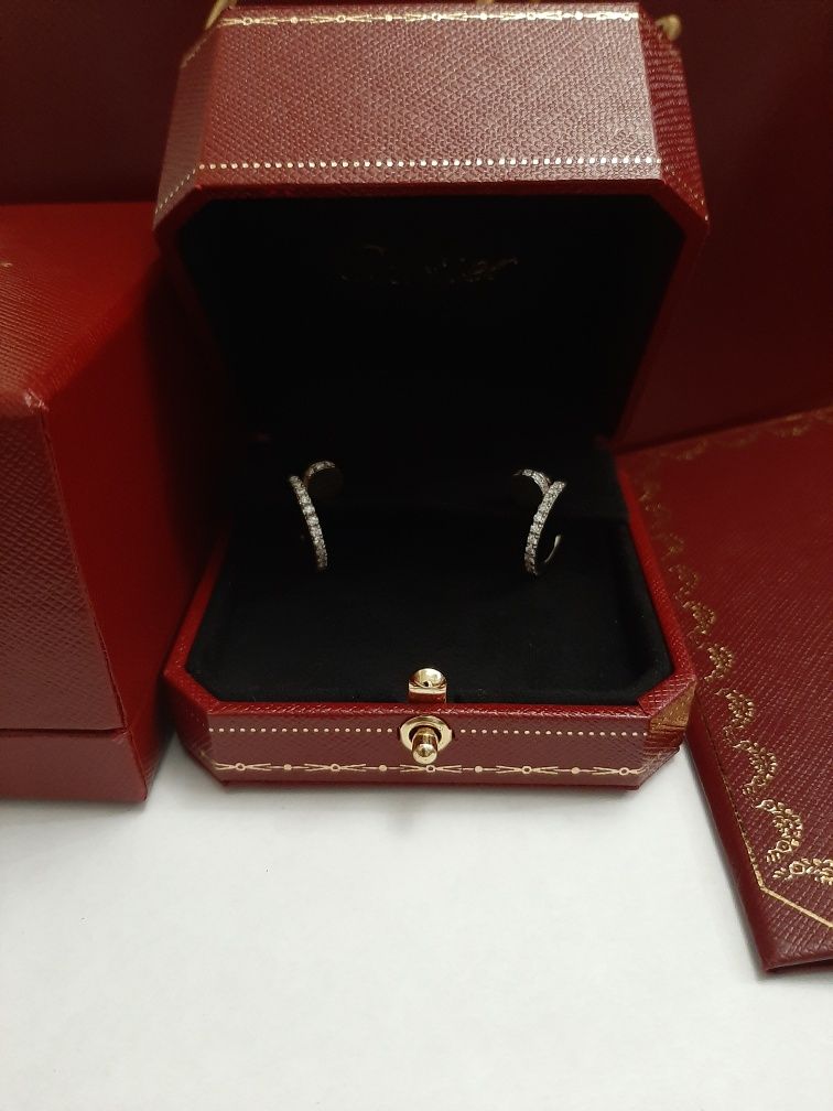 Серьги Cartier Juste un clou с бриллиантами 1,02ct .
