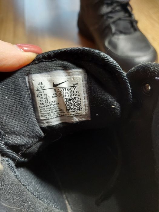Черевики Nike Manoa Ltr. Ботинки найк 34р. Шкіряні чоботи найк.