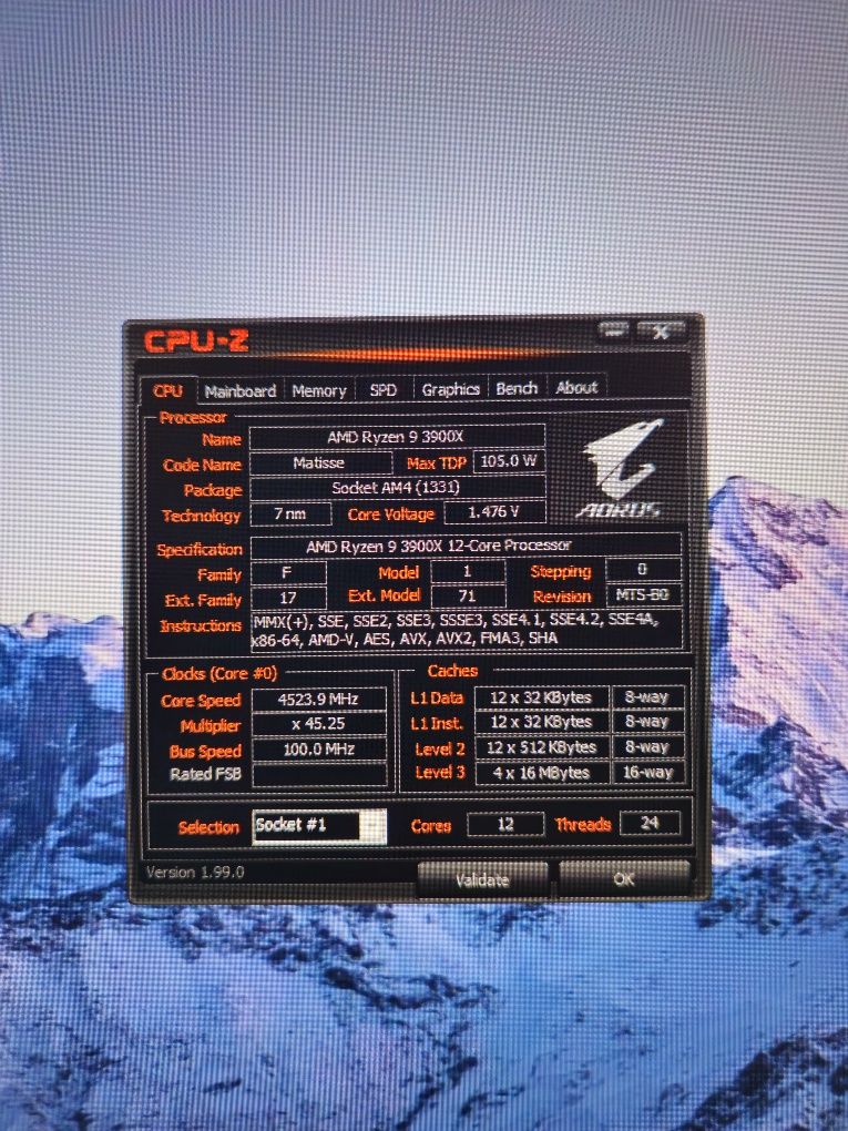 AMD Ryzen 9 3900X /  X570 AORUS MASTER /32gb Trident Z DDR4-3200 CL16