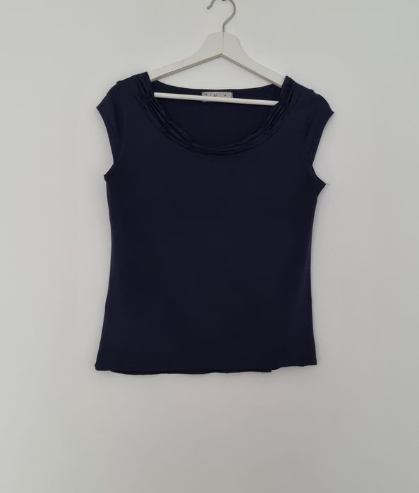 Bluzka granatowa z krótkim rękawem damska rozmiar M/L