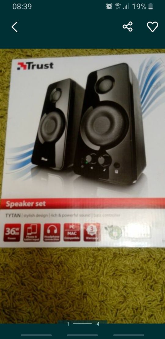 Колонки TRUST Tytan Speaker Set Black