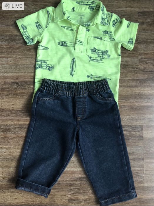 Джинсы футболка 1-2 года