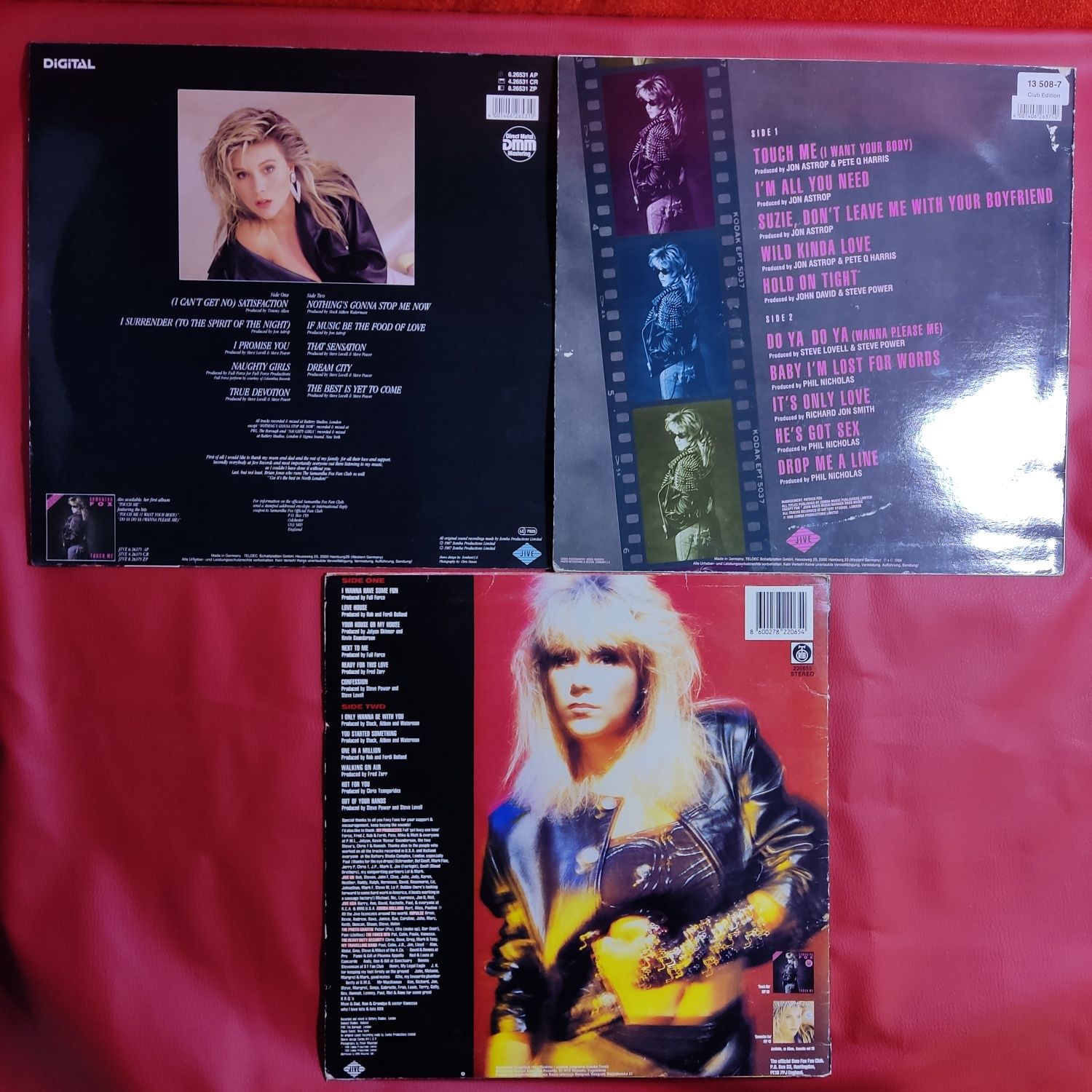 Samantha Fox - Вінілові платівки.1986/86/89.