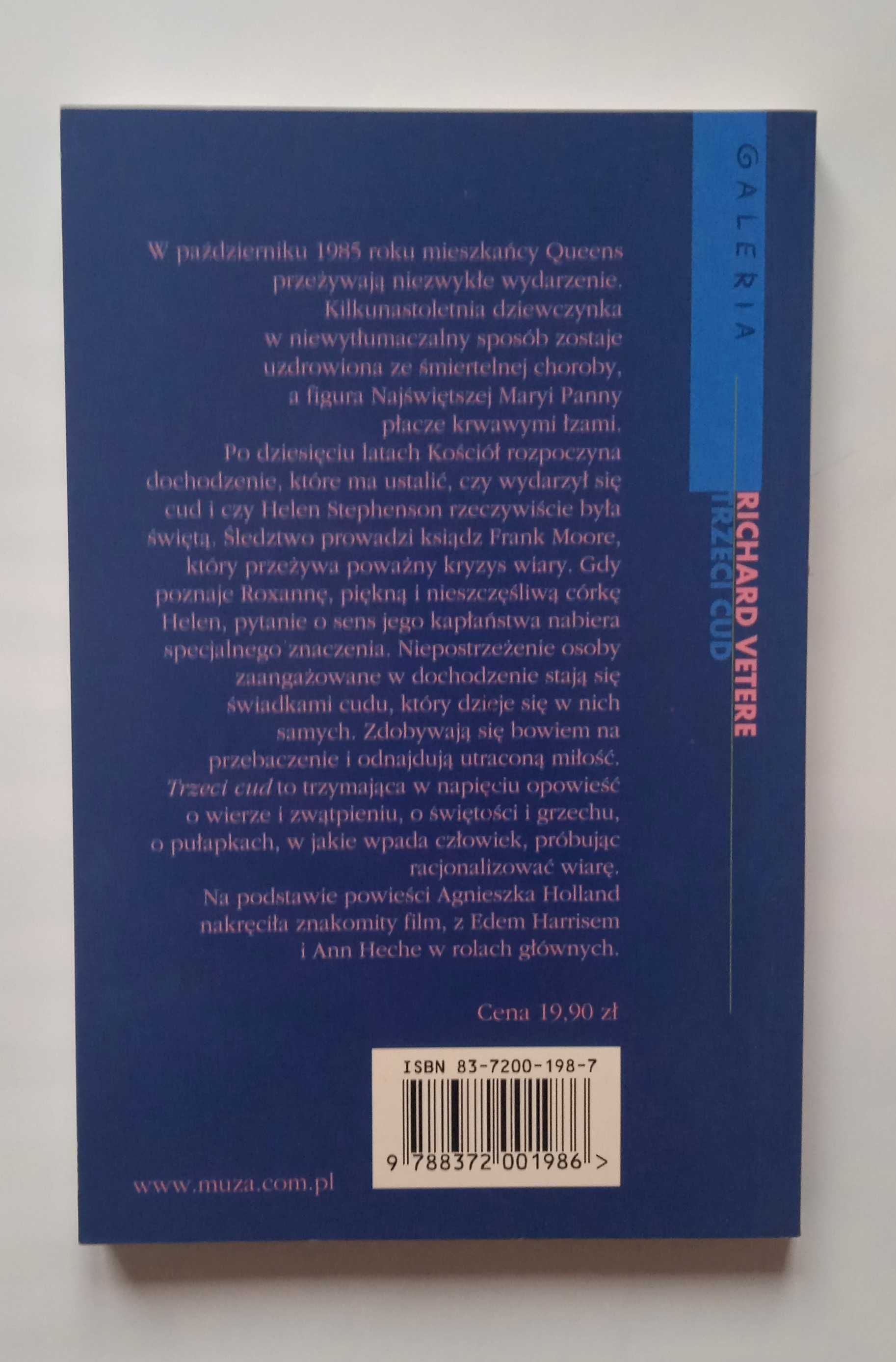 książka "Trzeci cud Autor" Richard Vetere