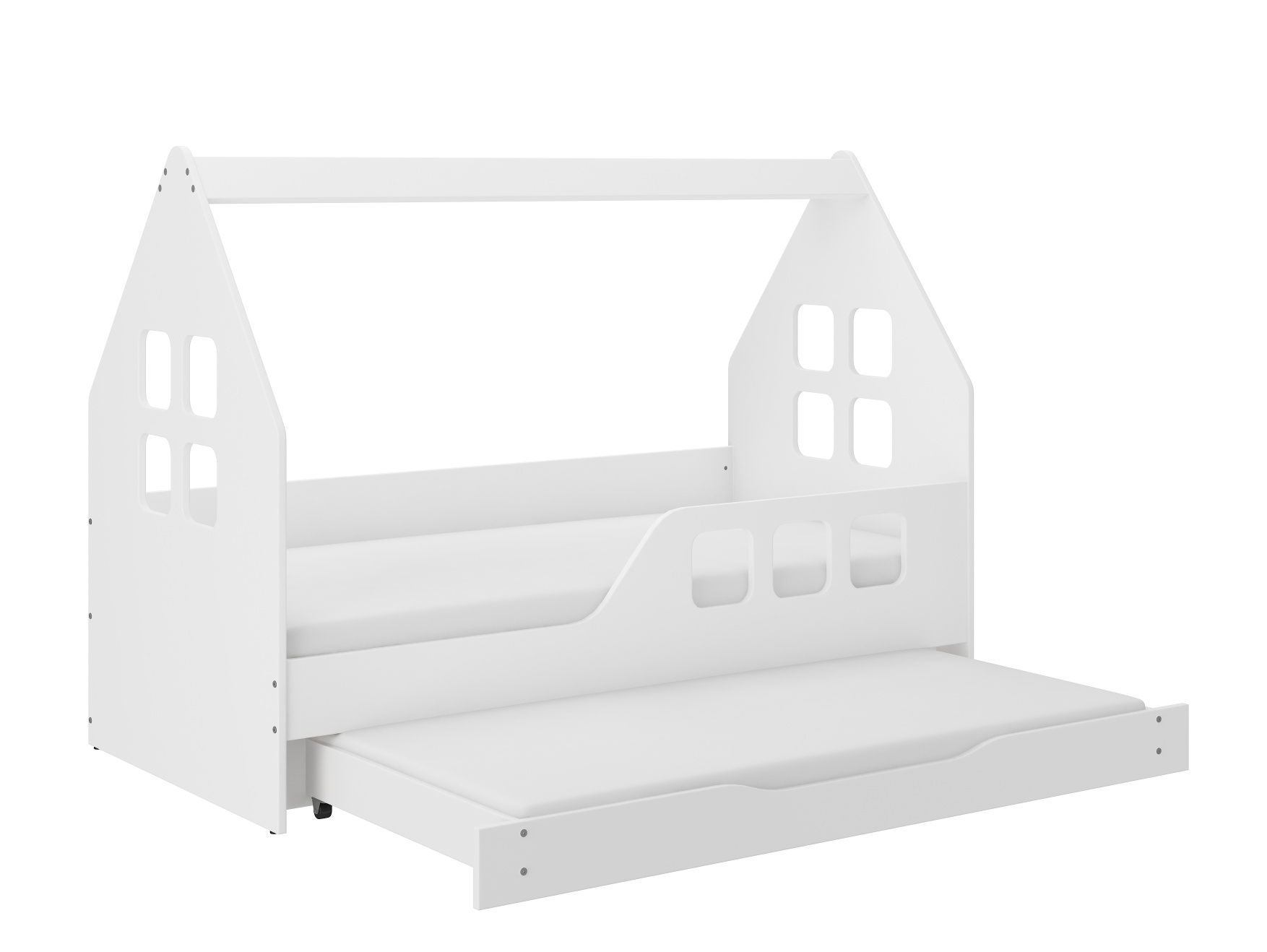 Łóżko dziecięce DOMEK PODWÓJNE 160x80  z funkcją spania+materace