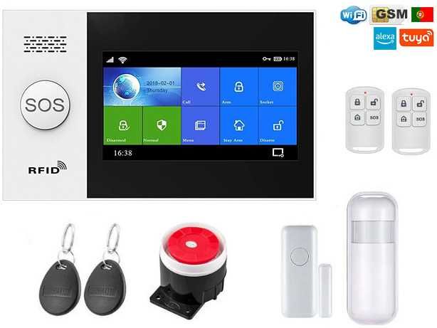 Alarme Tuya Casa/Loja sem Fios SOS/GSM/WiFi Android/iOS PT (NOVO)