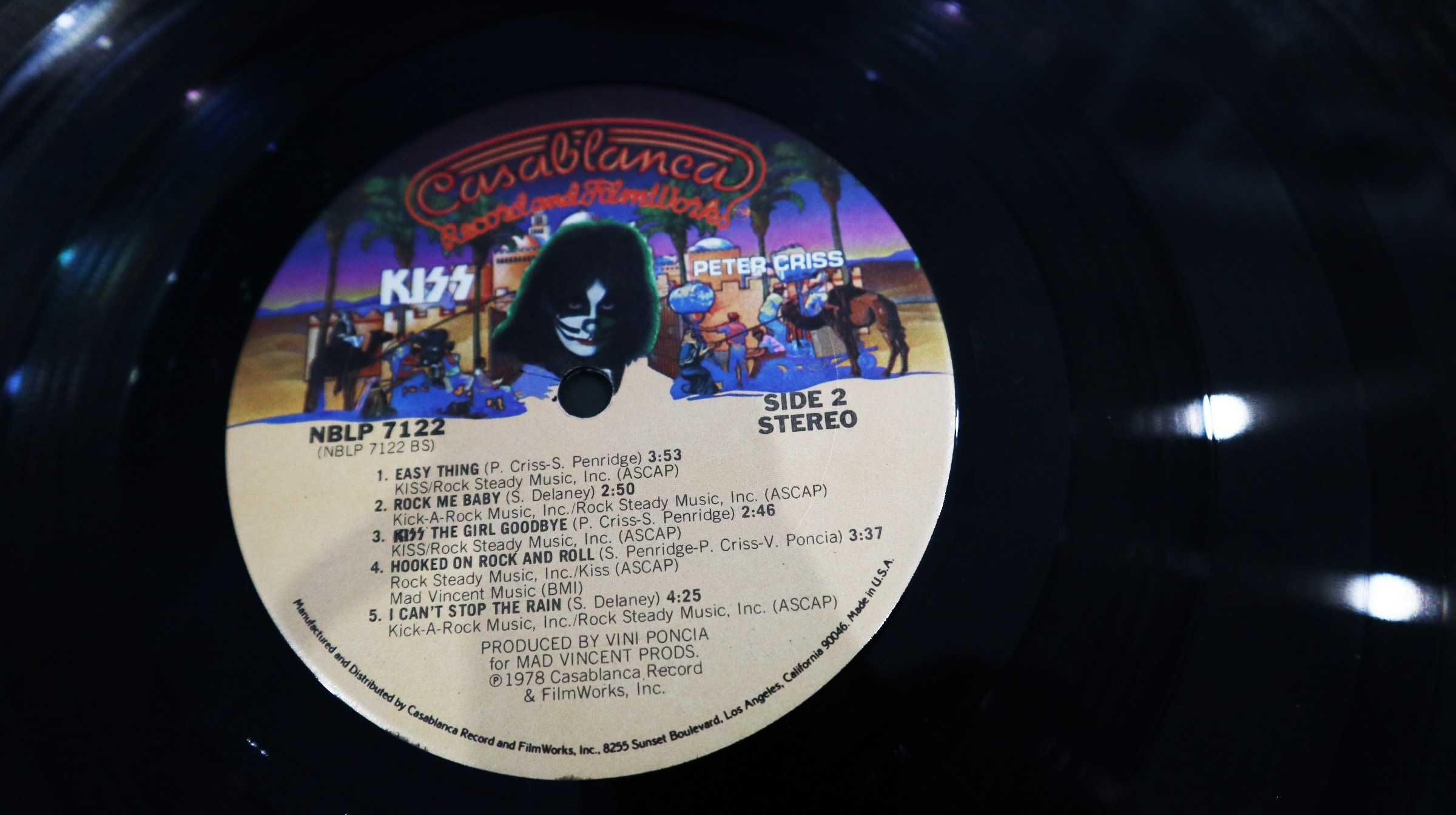 Винил пластинка Kiss изготовлена в США