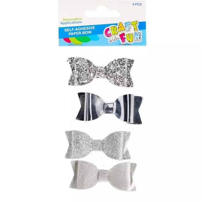 Ozdoba dekoracyjna Kokardki Saprzyl 6,5cm 4szt Cf 12/144