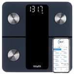 Vitafit Cyfrowa Waga Tłuszczu, Inteligentna Aplikacja, 180 kg, Czarna