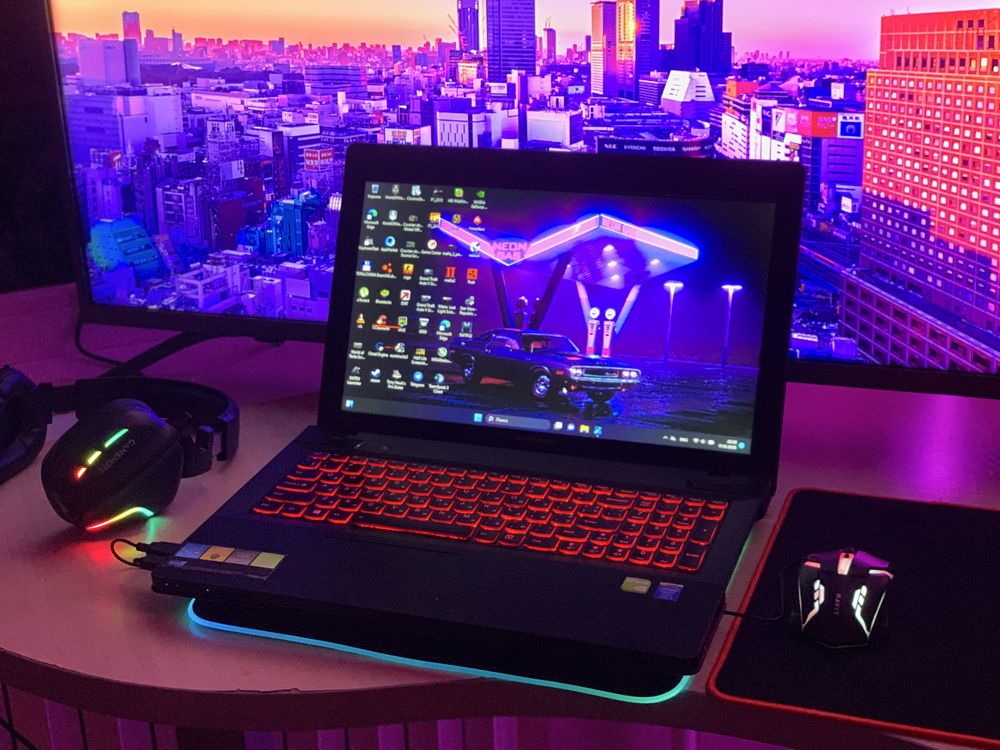 Игровой ноутбук мощный Lenovo+игровой комплект