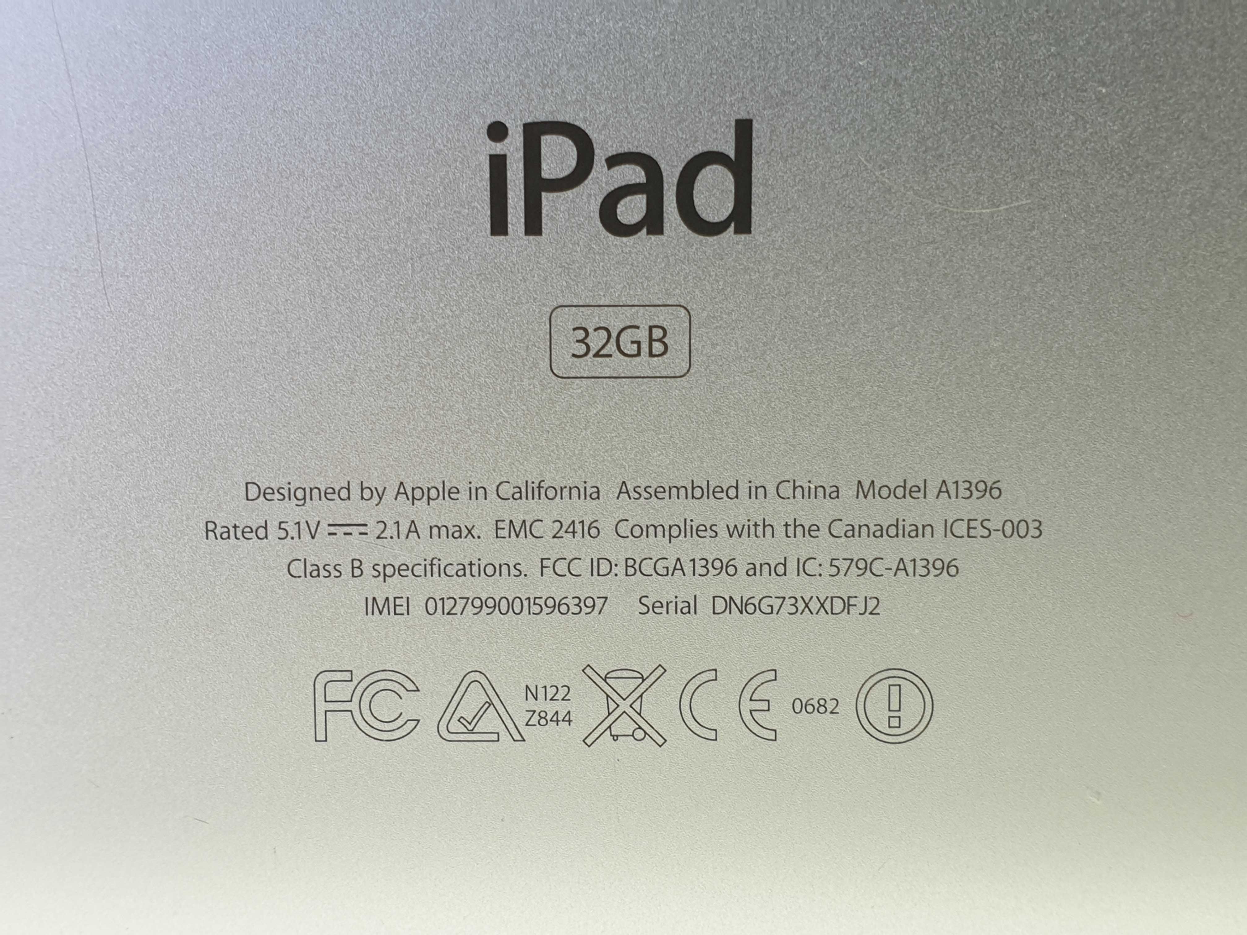Планшет iPad 2 32GB A1396 3G сім карта
