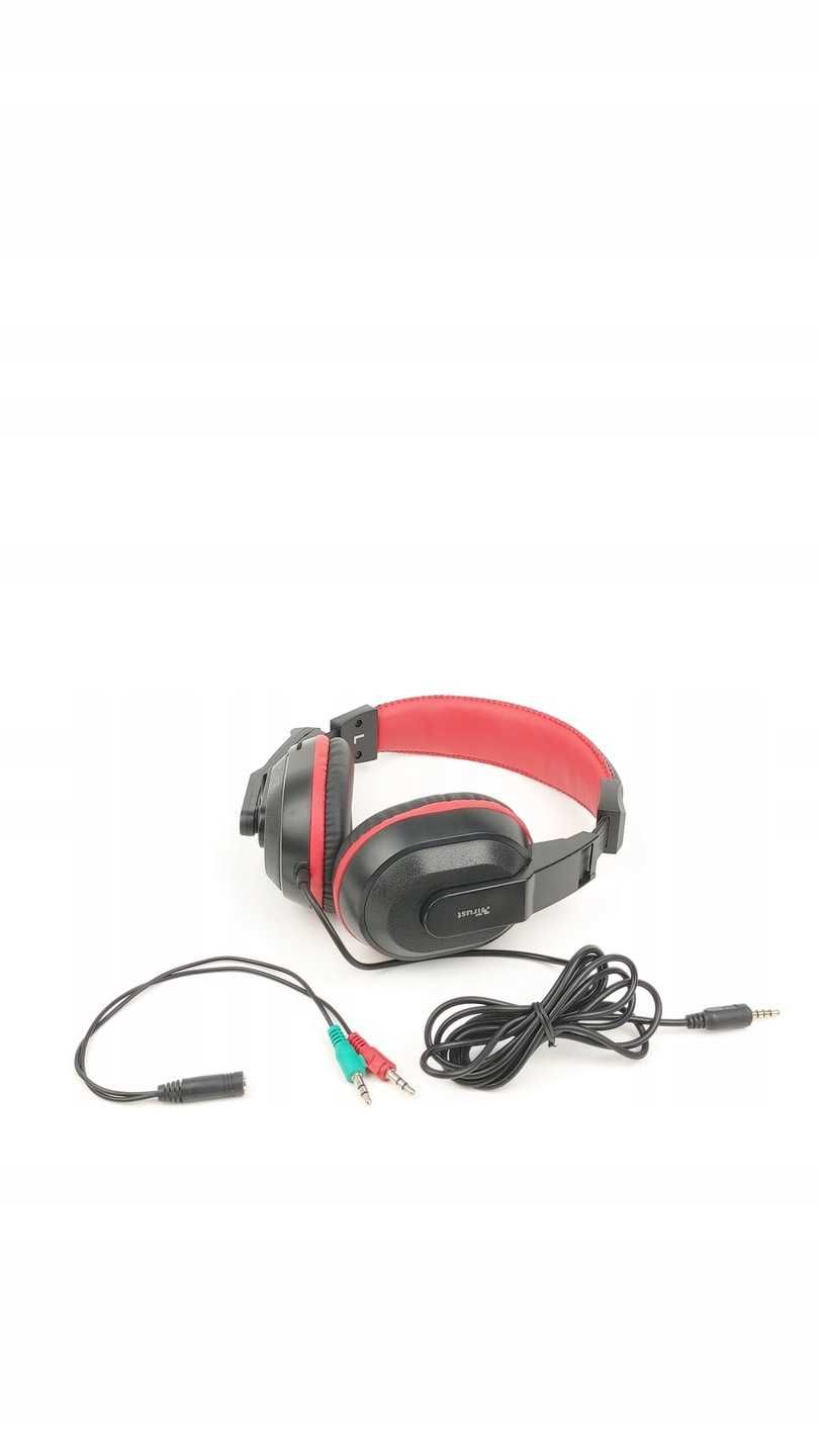 Słuchawki GAMINGOWE Trust Ziva Czerwone + Adapter 2 x Mini Jack