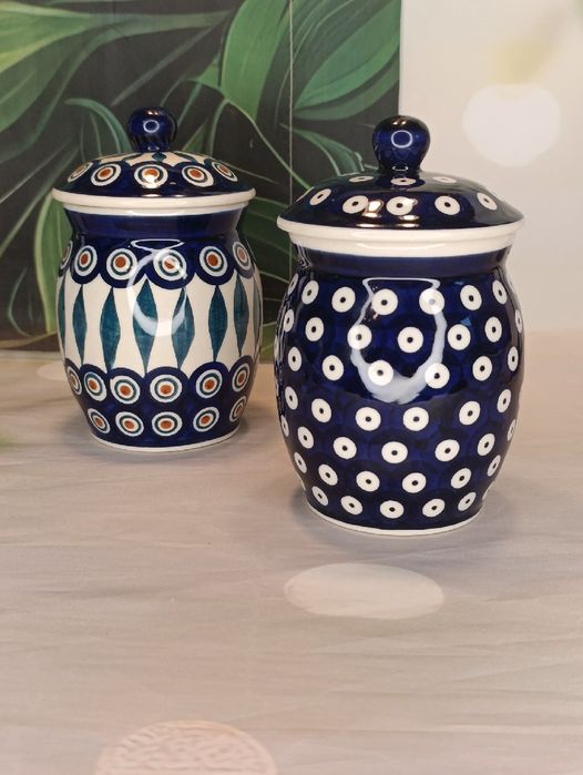 Pojemnik ceramiczny Bolesławiec 500 ml zestaw ceramika Bolesławiec