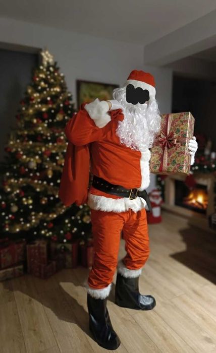 PROFESJONALNY strój Świętego Mikołaja 13el welur premium uniwersalny