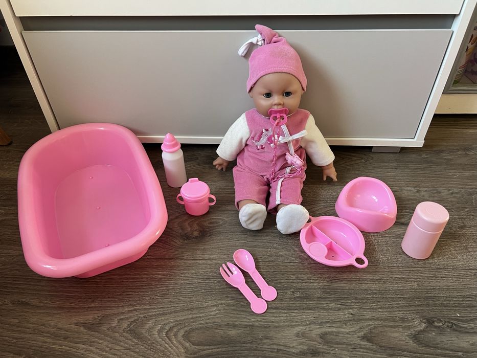 Laka mówi lub płacze wanienka i akcesoria