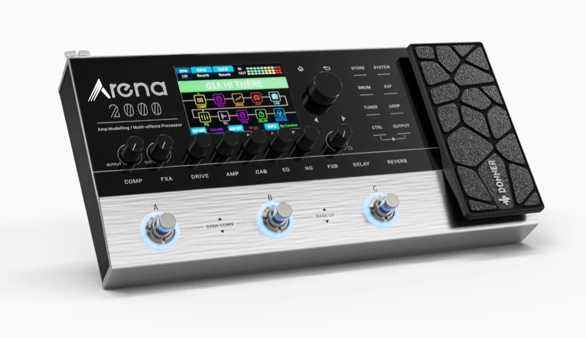 Pedal Multi-Efeitos Donner Arena 2000 – Modelagem AMP, Looper, Bluetoo