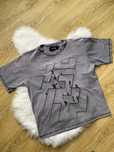 koszulka tee boxy animals wave szara ludziki tshirt baggy streetwear