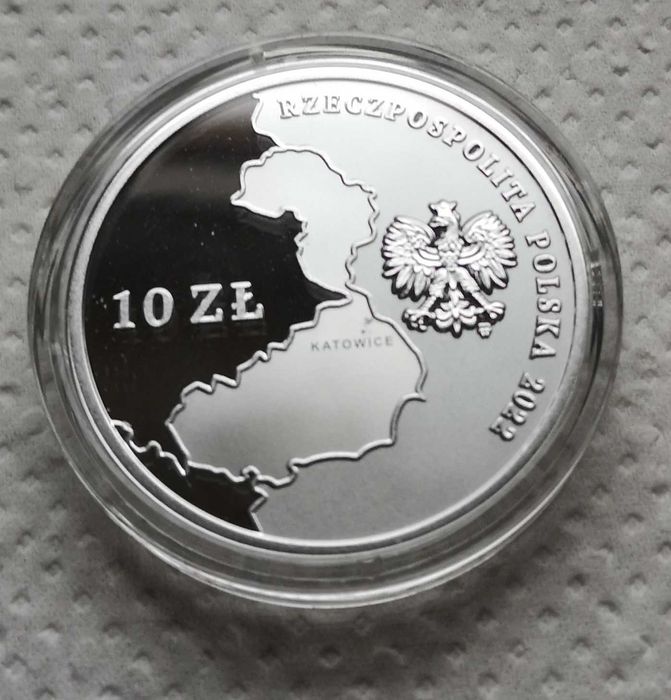 Kolekcjonerskie 10 zł 2022 r. powrót Górnego Śląska do Polski