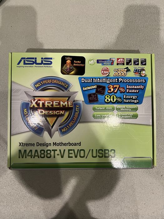 Płyta główna AM3 ASUS M4A88T-V EVO +AMD Athlon II X4 645 +4GB RAM DDR3