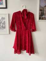 Czerwona sukienka boho z Hiszpanii XS marka Boheme na wesele