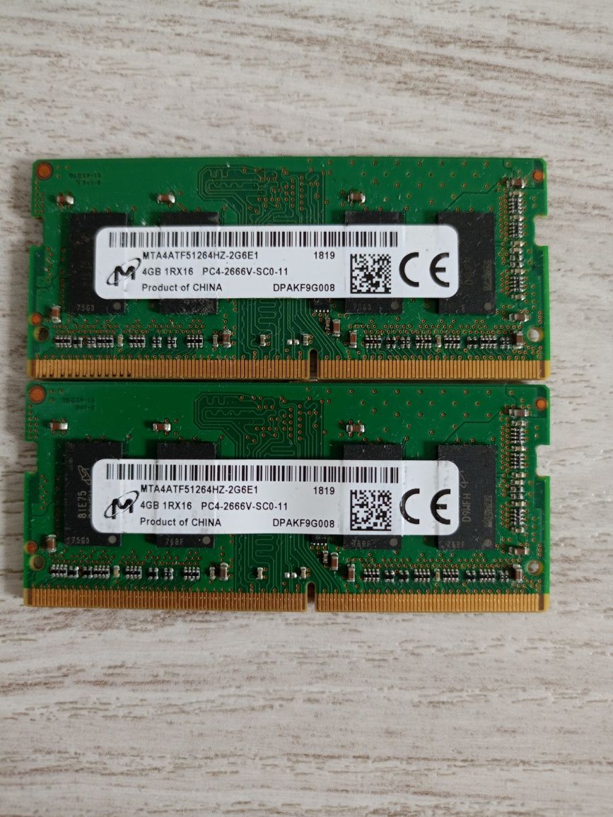 Kości pamięci ram DDR 3, DDR 4, 8gb,  laptop,
