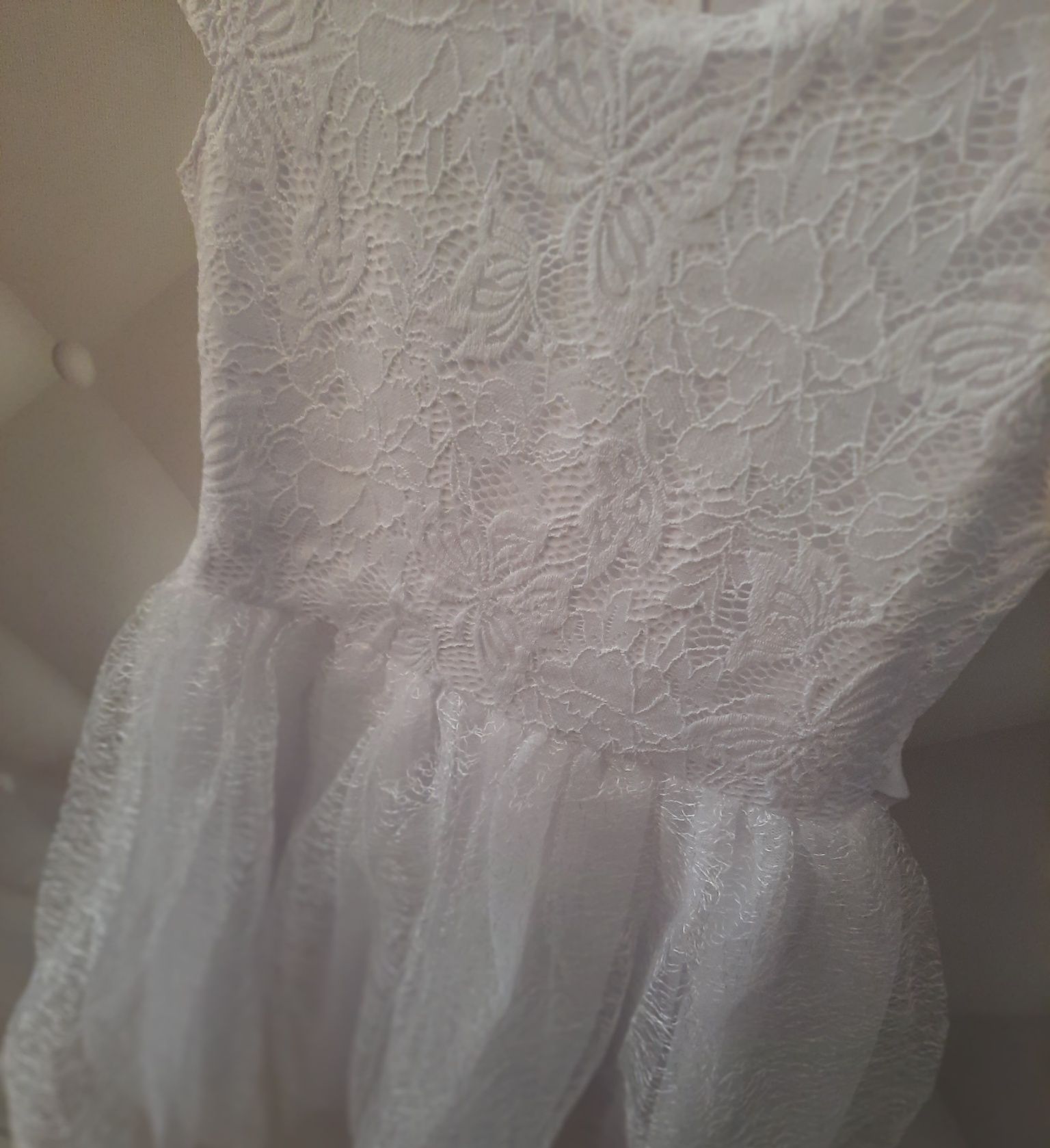 Sukienka Dziewczęca Biała 128